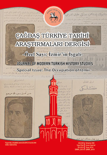Çağdaş Türkiye Tarihi Araştırmaları Dergimizin "İzmir'in İşgali Özel Sayısı" Yayınlandı.